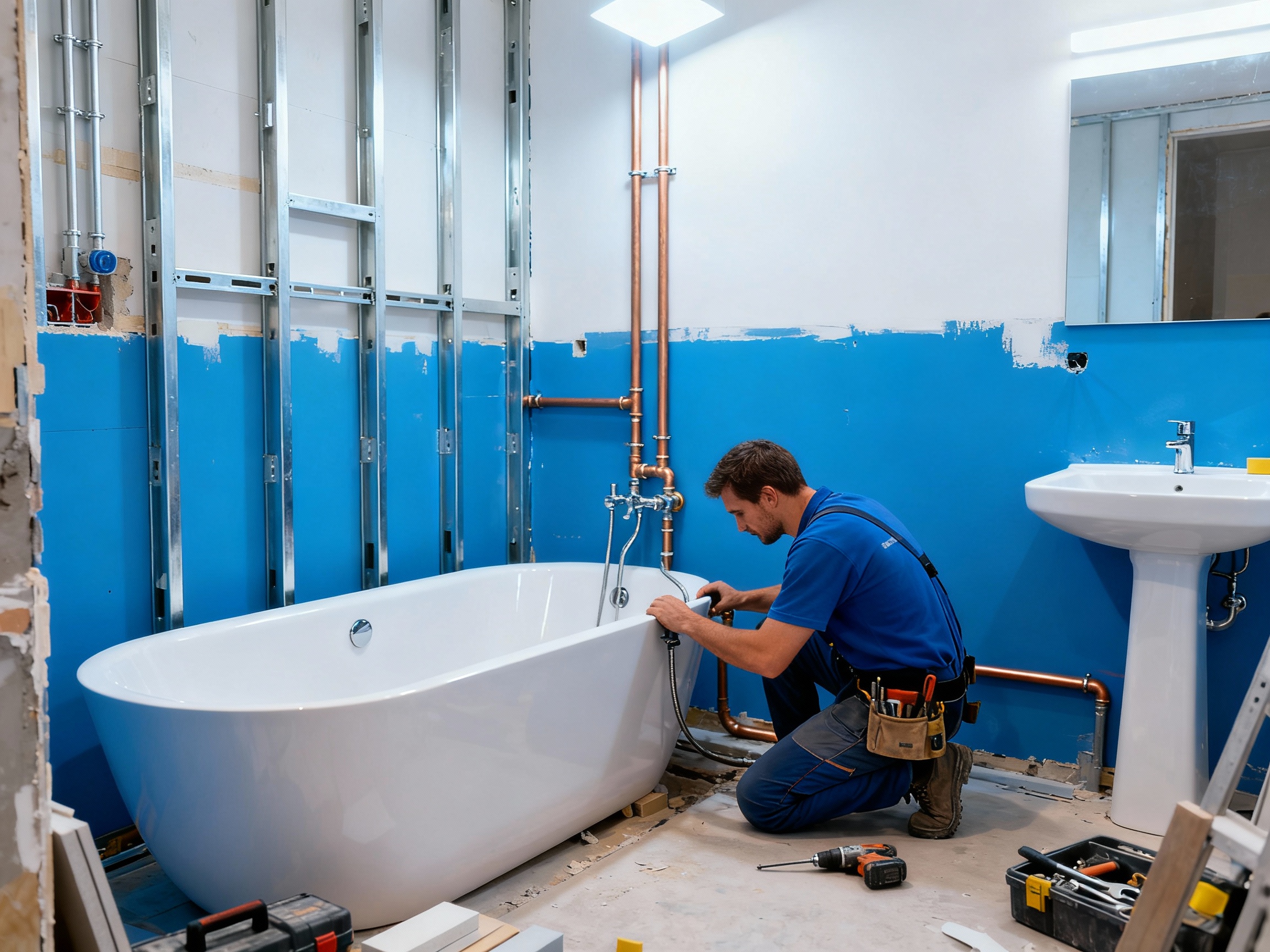 Badinstallation Trockenbau