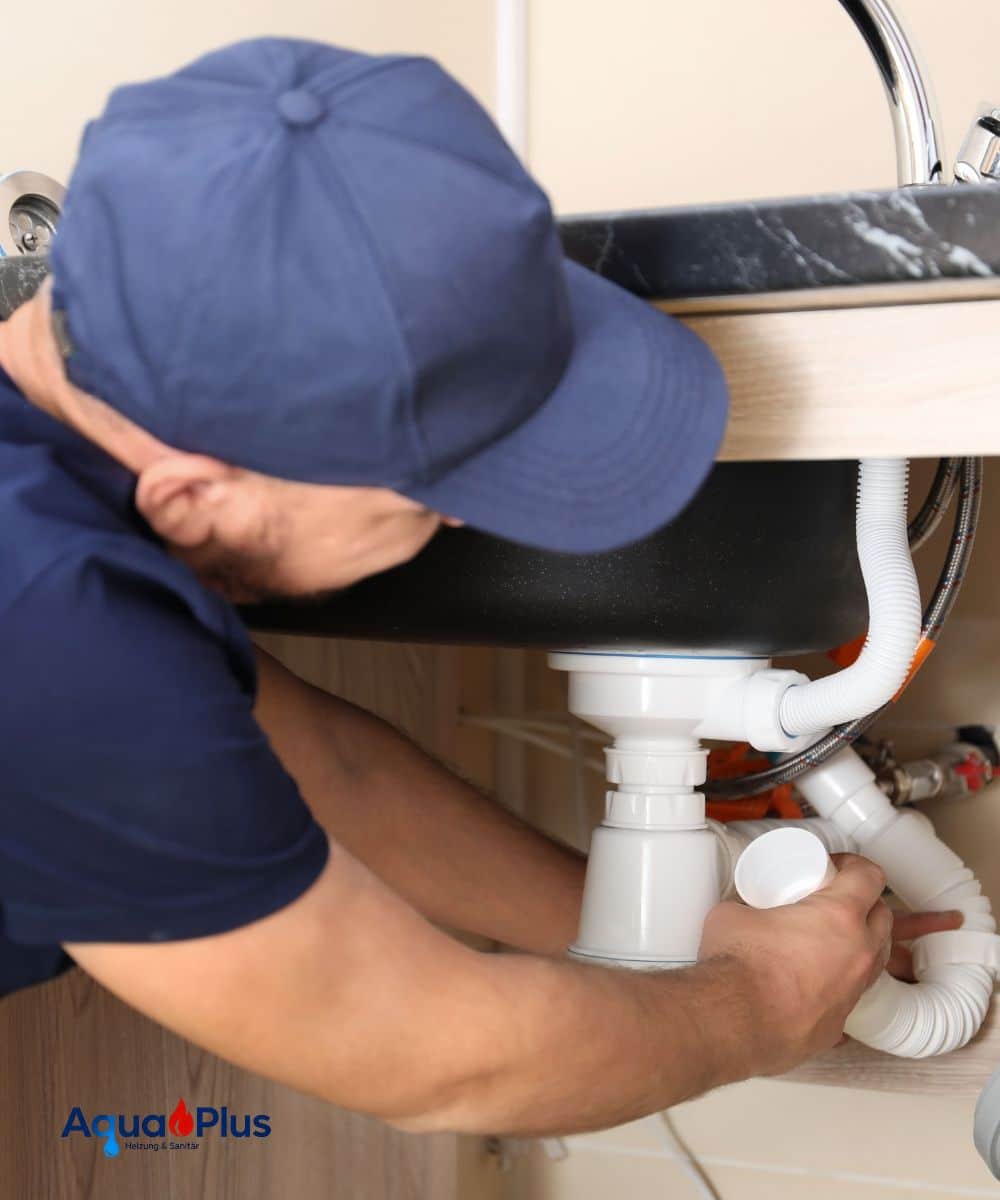 AquaPlus-Klempner untersucht eine mögliche Leitungsleckage in Hamburg